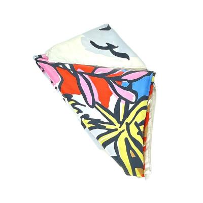 China Soft Smooth Satin Fashion Colorful Hot Selling Women's Square Feeling All Match Design Decorative Scarf for sale