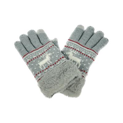 China Adult Jacquard Knitted Winter Comfortable Hot Selling Soft Magic Gloves for sale