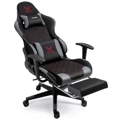 China Massage Executive PU Leather Computer Chair Lumbar Support with Footrest Task Rolling Swivel Modern Rocking Chair for Women and Men for sale