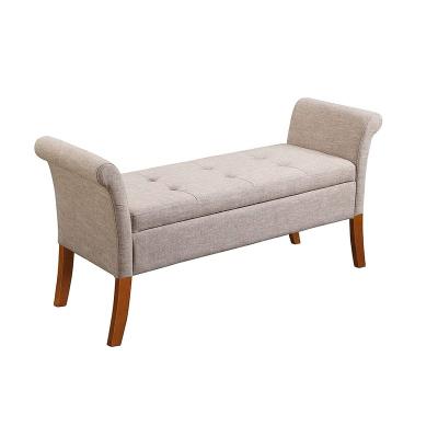 China Tufted Accents Comfort Storage Bench Button-Tufted Chair For Living Furniture for sale