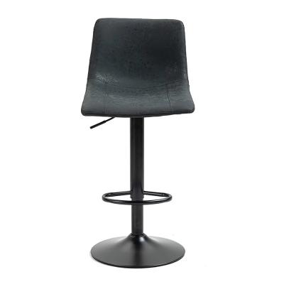 China 360 Degree Counter Swivel Club Chair Modern Home Industrial Adjustable Height Bar Stools With Back for sale