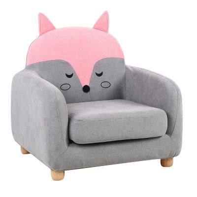 China Modern Fabric Cute Small Animals Modern Fabric Free Simple Manufacturer Cartoon Fox Children's Recliner Sofa Chair Bedroom Furniture for sale