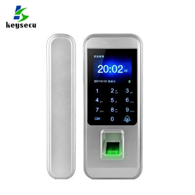 China 1 Keysecu Smart Keyless Fingerprint Door Lock Glass Biometric Electric Lock For Frameless Glass Door for sale