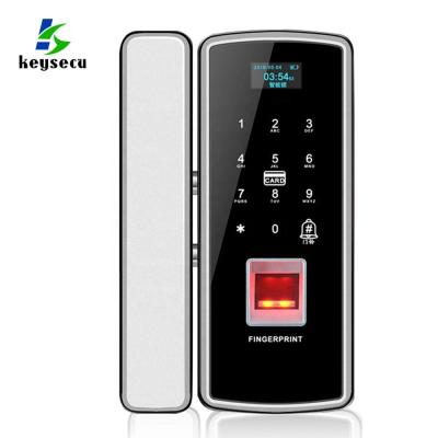 China Keysecu Digital Electric Glass Door Biometric Fingerprint Lock for sale