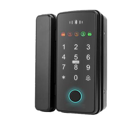 China Keysecu Mobile Tuya Remote APP Controller Door Lock Fingerprint Smart Card Glass Password for sale