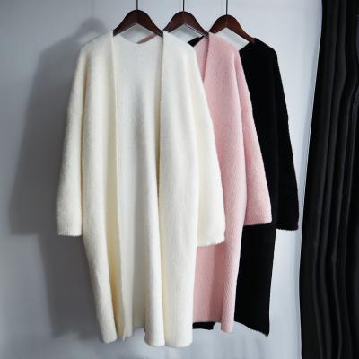 China ANIA Autumn long sweater women's coat breathable and new winter temperament Korean loose long solid coat for sale