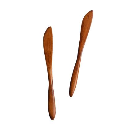 China Sustainable Japanese style solid wood jam knife, butter knife confectionery bread knife for sale