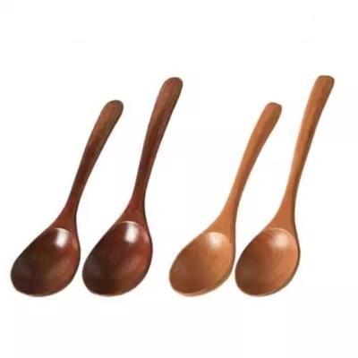 China Sustainable Wooden Spoons for Cooking, 5 Pcs Wooden Natural Teak Wood Spatulas Spoon, Nonstick Kitchen Utensil Set Salad Spoon for sale