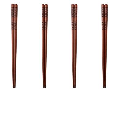 China Sustainable New arrival natural logo custom handmade wood chopsticks set for sale for sale