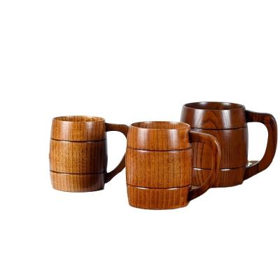 China Sustainable High Quality Eco-friendly Safe Arabian Customizable Wooden Barrel Beer Cup for sale