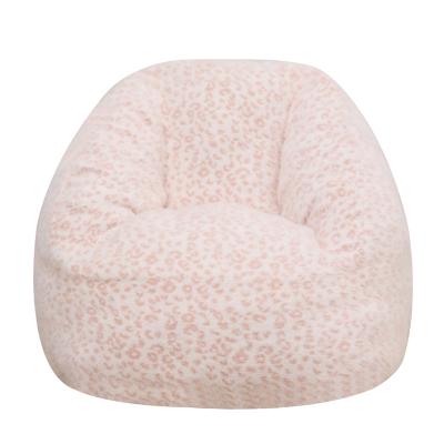 China Modern Cute Flexibility And Copy Handy Lazy Comb Shredded Foam Leopard Removable Living Room Furniture Cover Bean Bag Lounger for sale