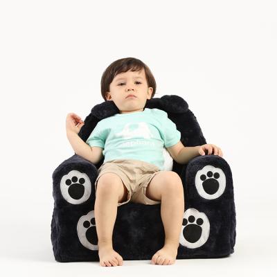 China 2021 Modern Popular Design Comfortable Bear Shape Foldable Foam Lazy Bean Bag Chair For Indoor Kids Room for sale