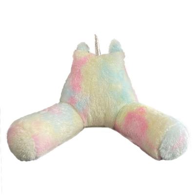 China PORTABLE Hot Selling Rainbow Unicorn Design PV Unique Fleece Pillow/Cushion Cushion Living Room Furniture On Sofa Bed for sale