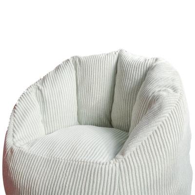 China New design pumpkin beanbag chair removable cover living room furniture softly pure and fresh velvet foam sofa for adult children for sale