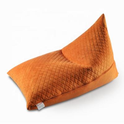 China Removable Triangle Sitzsack Bean Bag Chair Sun Loungers Outdoor Cover 2022 Classic Design Faux Suede for sale