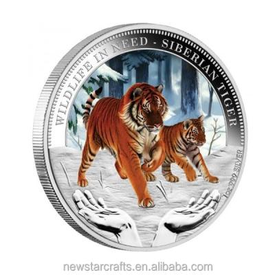 China Europe Logo Engraving Blank Tiger Souvenir Custom Challenge Coin for sale