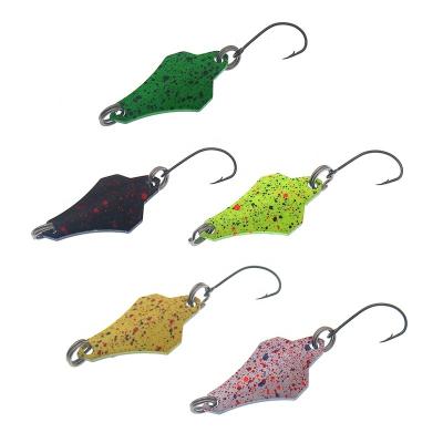 China Iron 1.8g 3g Bait Trout Bass Spoons Hard Metal Sequin Spinner Spoon Fishing Tackle Bait Fishing Spoon for sale