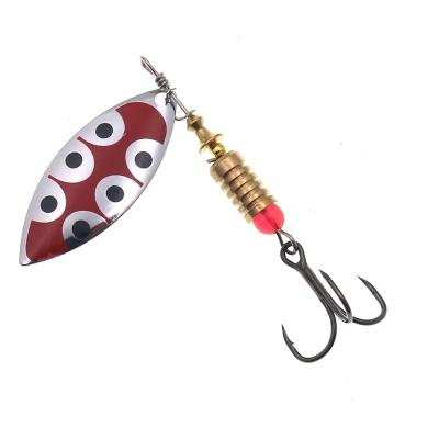 China Iron Spinner Baits 7g 7cm Fishing Lure Bass Pike Hard Baits Spinning Treble Hook Fishing Tackle High Quality for sale