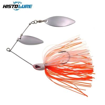 China Metal+Lead+Rubber HISTOLURE Spinnerbait Spinner Buzzbait Fishing Lure Head 7g Weight Metal Spoon Jig Swimbait Bass for sale