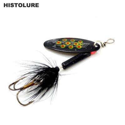 China HISTOLURE High Quality Iron Spinner 2g-5.5g Groundbait Fishing Lure Spinning Bass Pike Hard Baits Spoon Treble Hook Fishing Tackle for sale