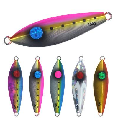 China 120g 150g 200g Luminous Artificial Glow Lead Sinking Seawater Lead Bait Lure Metal Speed ​​Slow Building Jig Fishing Lure for sale