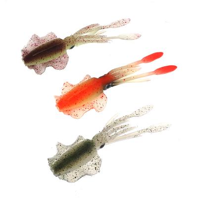 China Soft Plastic Luminous Squid Soft Bait 2g 3D Eyes Saltwater Fishing Octopus Lure for sale