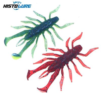 China NewFishing Silicone 5pc Crayfish Creature Bait Soft Lure Fishing Shrimp Sinking Lure Soup Insect Underwater Fishing Tackle for sale