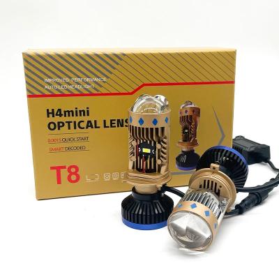 China 200w T8 H4 Mini LED Projektor Scheinwerfer Dual Lens Scheinwerfer für Auto zu verkaufen