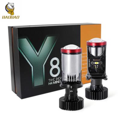 China 45W Y8 Mini Lens H4 LED Projector Spotlight Head Light Bulb For Car for sale