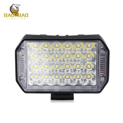 China Aluminum Casing 24 Beams White Yellow Flash Motorcycle Spotlight for sale