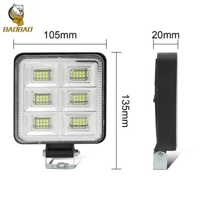 China 4 Inch 72W 48LED Square LED Work Lights Off Road Outdoor LED Lamp Parts for sale