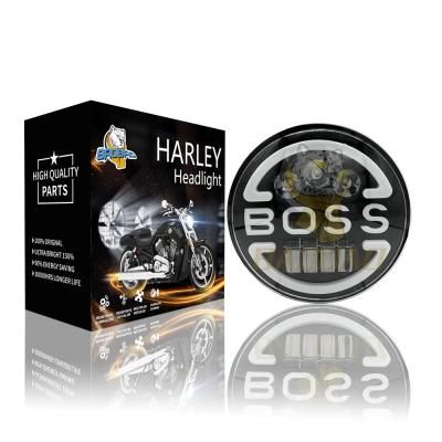 China Harley 7 Inch White Circle 40W Disponível Farol LED de Motocicleta à venda