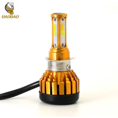 China 50W White Yellow Flash Universal Motorcycle Mini LED Headlight Bulbs for sale