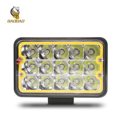 China 5 inch 15 LED beschikbaar koplamp Wit Geel Motorfiets mistlamp Te koop