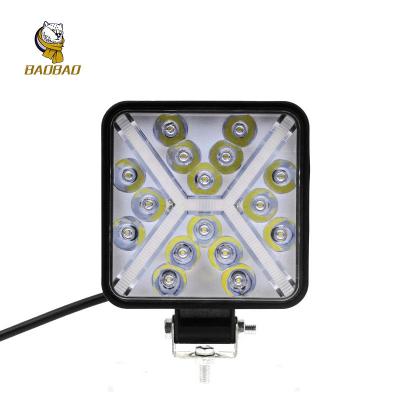 China 12V High Illumination Automotive Work Light Aluminum White Yellow Red for sale