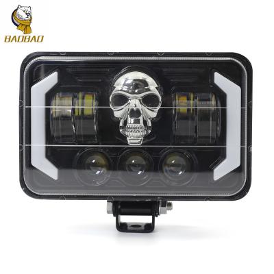 China Caveira 5 polegadas Alumínio 80V Muti Cor Universal Motocicleta LED Luz de nevoeiro à venda