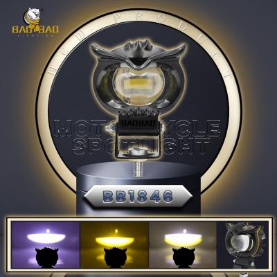 China 80V Owl Design White Yellow Acrylic Ring Motorbike LED Spotlights for sale