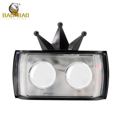 China 2 Bead Crown Plastic Metal RGB Flash Bike Decoration Fog Light for sale