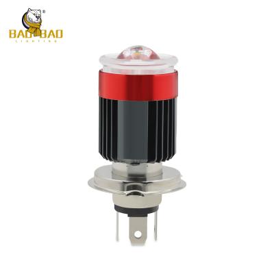 China H4 BA20D Black Casing 80V Universal Motorcycle LED Headlight Bulb for sale