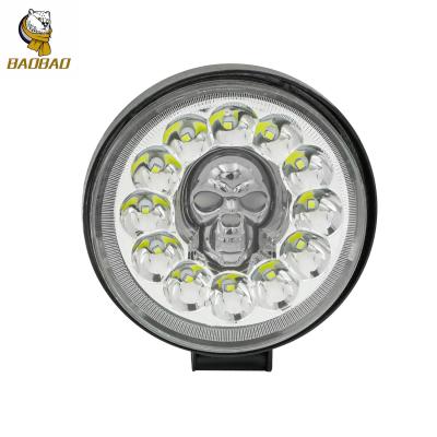 China Metal Skull 12V Bright White Available LED Headlight For Honda Bike for sale