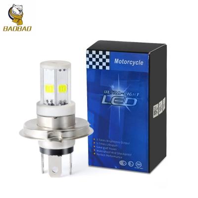 China 12v H4 H6 BA20D Blanco Color Metal LED Motocicleta interior bombilla para Honda Suzuki en venta