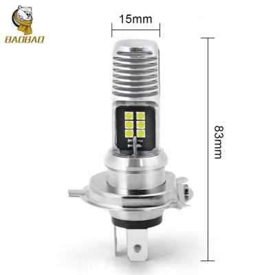 China 16W Bulbo de metal blanco Mini LED de conducción luz H4 BA20D delantero de la bicicleta en venta