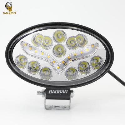 China 24V LED Auxiliar Redondo Blanco Amarillo Tractor Faros de conducción de automóviles Luz de trabajo en venta