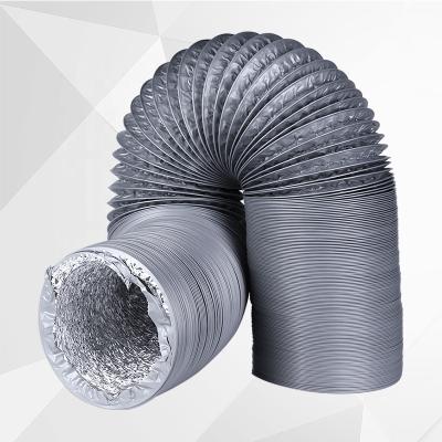 China Long Lifespan HVAC Fire Resistant PVC Aluminum Foil Air Flexible Duct Pipe Muffler For Air Conditioning Ventilation System for sale