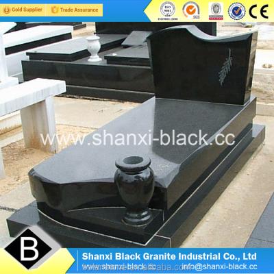 China EUROPEAN Shanxi Black Monuments Granite Monuments Factory Absolute Black Tombstone Manufacturer Memorial Granite Headstone Israel for sale