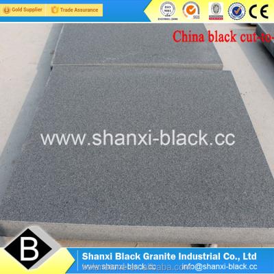 China black granite flamed assoluto G777 black granite finish shanxi black granite nero porcelain tile pure black bushhammered waterjetted shanxi black granite tile for sale