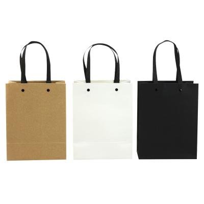 China Recycled White Brown Materials Kraft Paper Bags With Your Own Logo, Paper Shopping Bag With Logo, Custom Kraft Paper Bag Paper Bags With Handles for sale