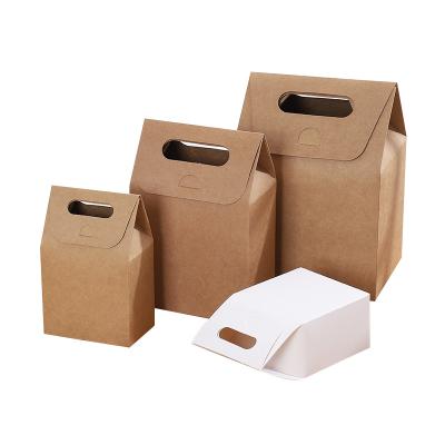 China Recycled Materials Custom Printed Your Own Logo White Brown Kraft Gift Craft Shopping Paper Bag With Handles for sale