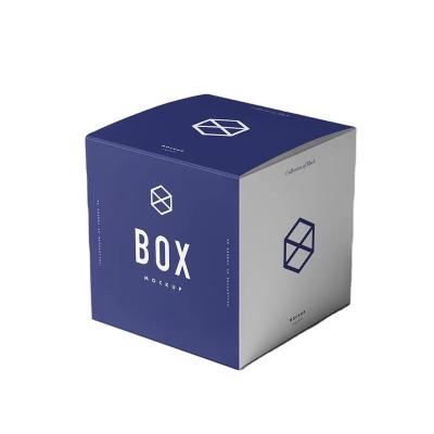 China Recyclable Custom Color Paper Box Square Gift Box Packaging Candle Package Box for sale