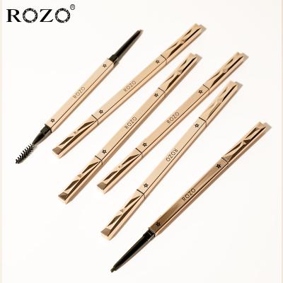 China Wholesale Waterproof And Sweatproof Gold Pen 3 In 1 Eyebrow Plus Long Lasting Brush Pencil Private Label Custom for sale